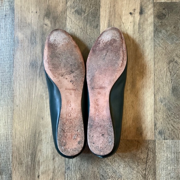 Brooks Brothers Classic Made In Italy Hunter Green Leather Flat w tassel Size 10 - Picture 7 of 7